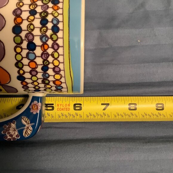 Colorful Pier 1 Imports Porcelain Floral Artisan Boho Mug 16 Oz 6” - Picture 5 of 5